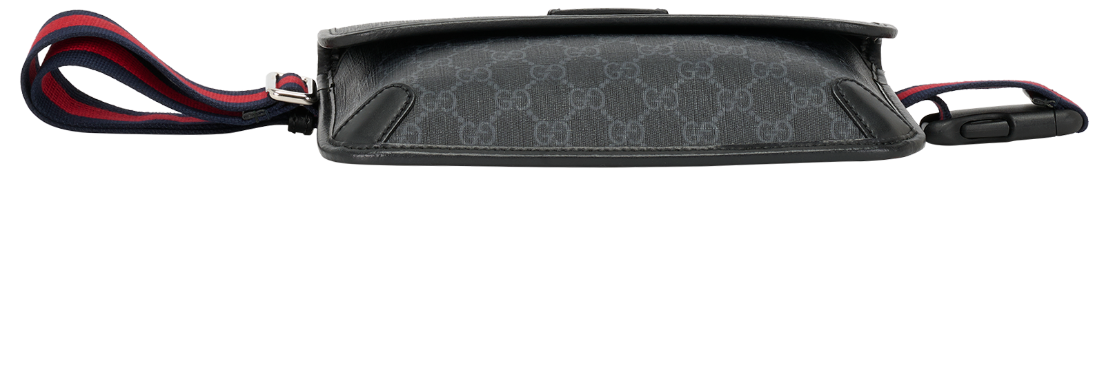 GG Supreme Slim Belt Bag, &pound;550, Handbags, Black, Canvas/Leather, Top view